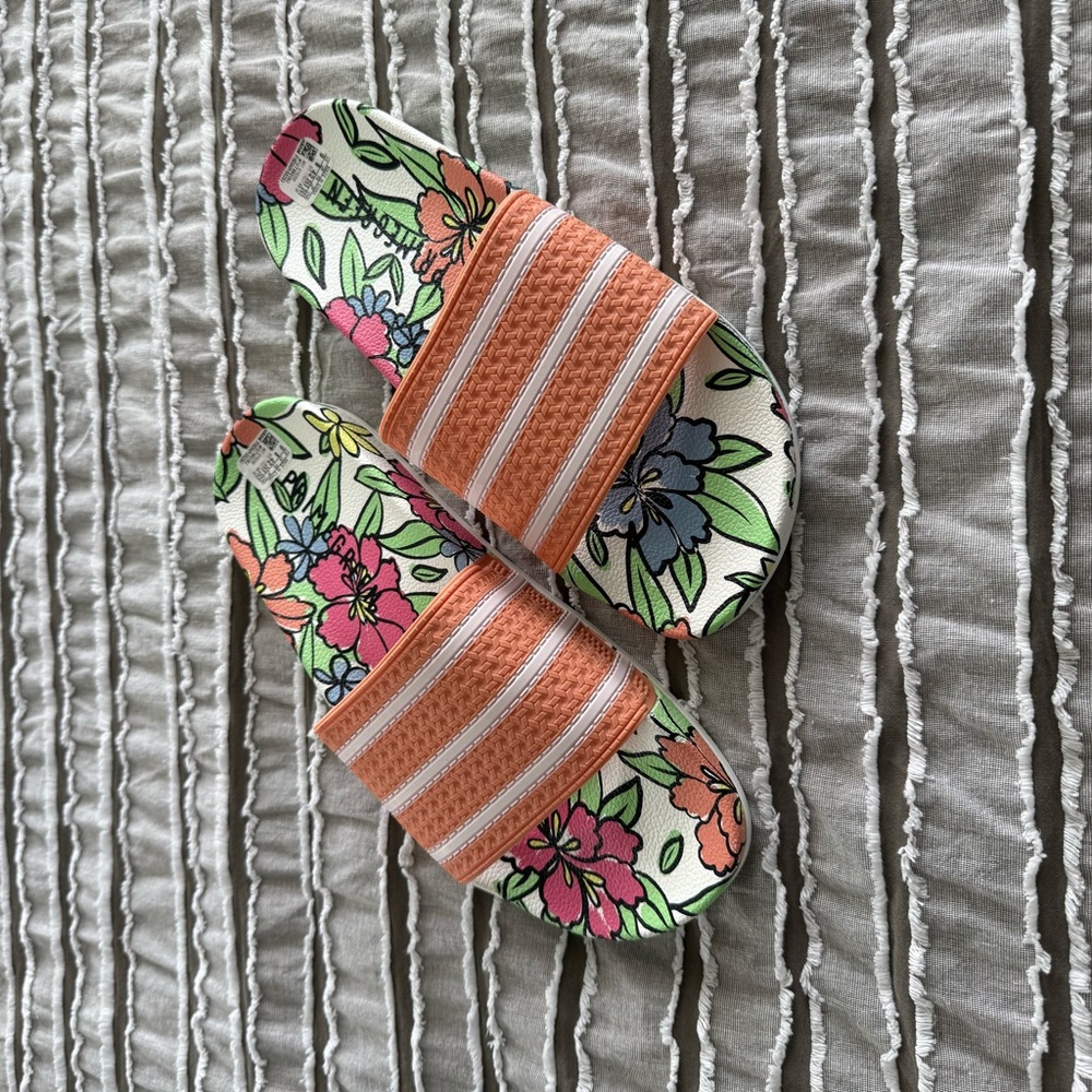 adidas Floral Orange Sandals